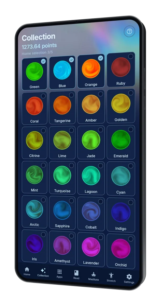 Scroll Hush Orbit Collection of unlocked orbits